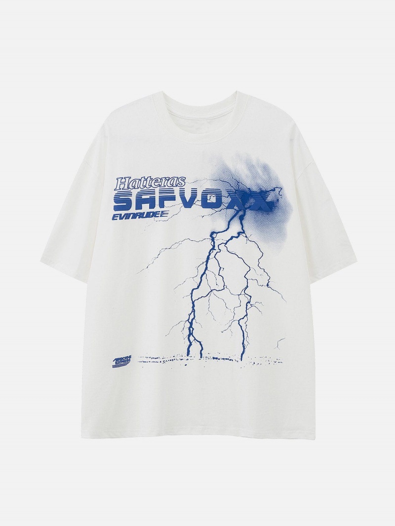 Noir  T Shirts Aelfric Eden Lightning Foam Print Tee - FVX-1839789